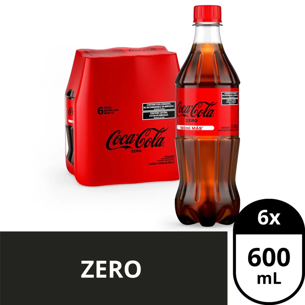 Gaseosa Coca Cola X   Zero 500ml X 6