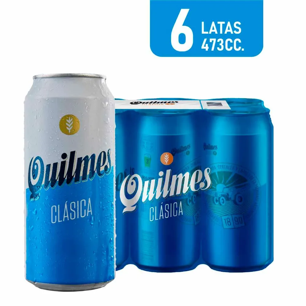 Cerveza lata quilmes x 473 ml - pack x 6