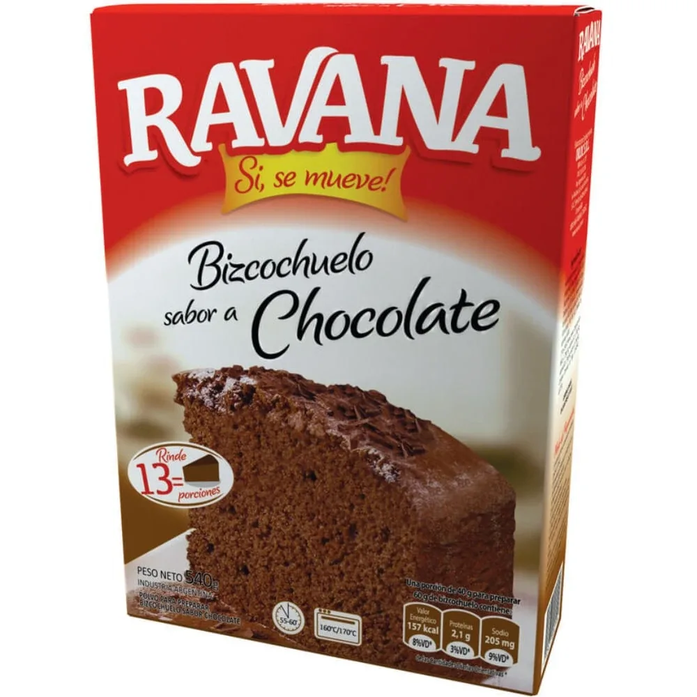 Almacén Bizcochuelo Ravana Chocolate 540 g