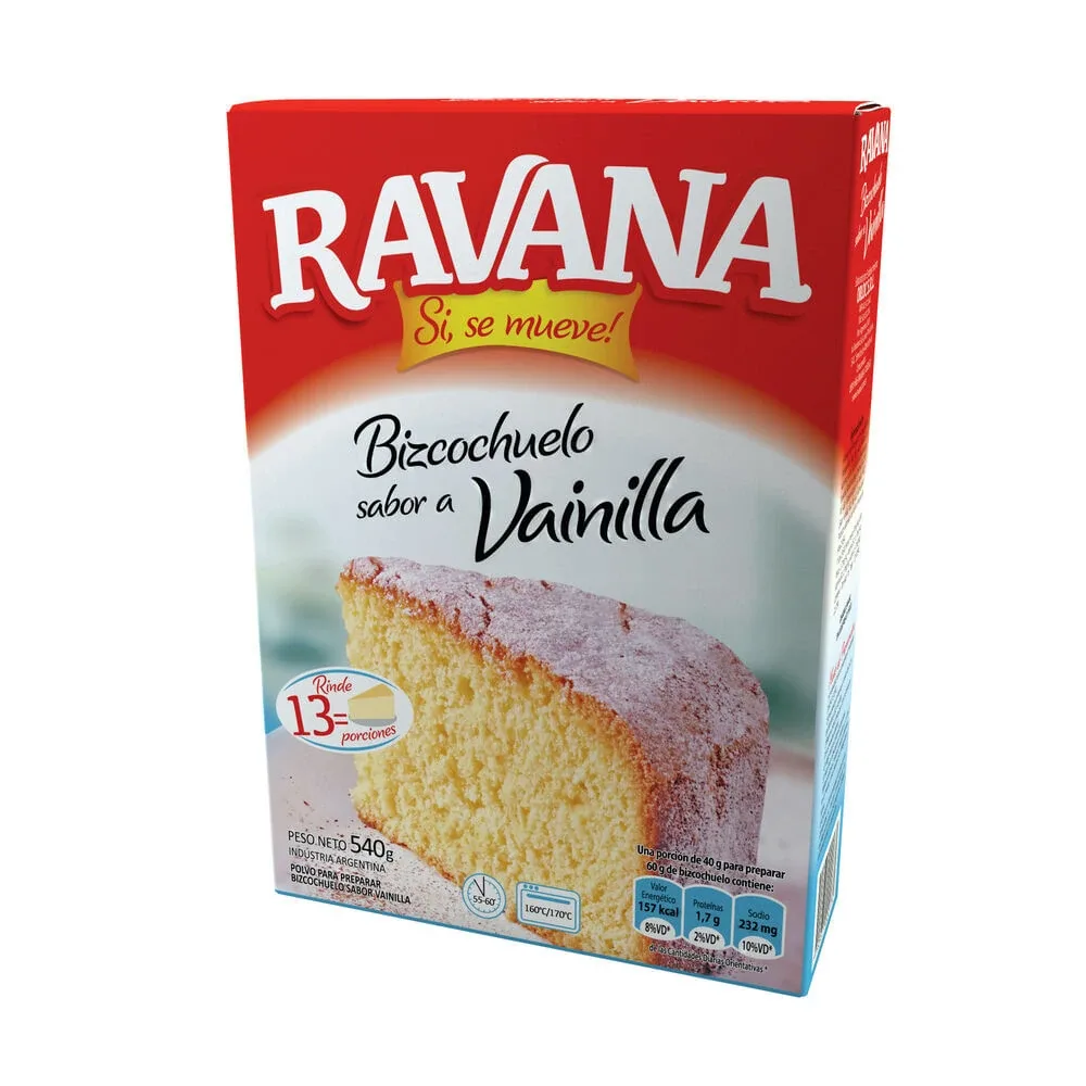 Almacén Bizcochuelo Ravana Vainilla 540 g