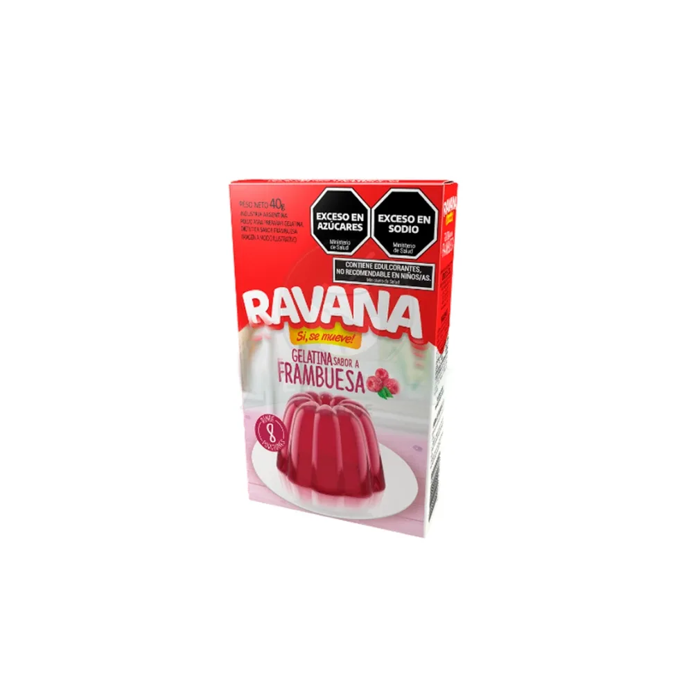 Postre Gelatina Ravana Frambuesa 40 g