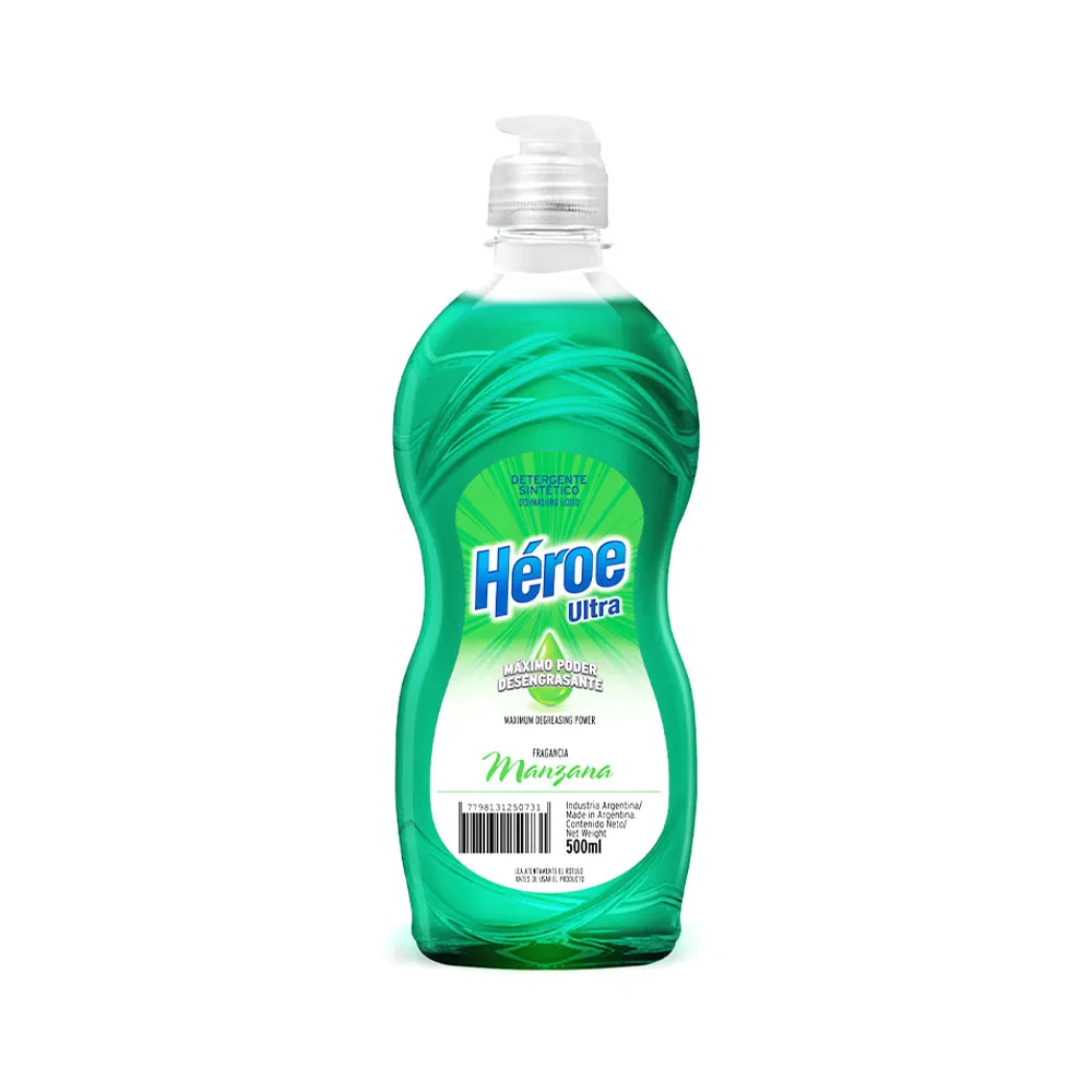 Detergente Heroe X   500ml Manzana