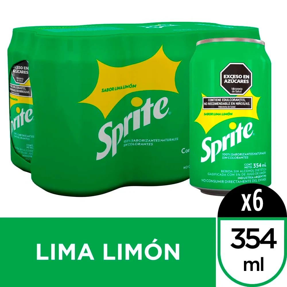 Gaseosa Sprite X   Lata X6