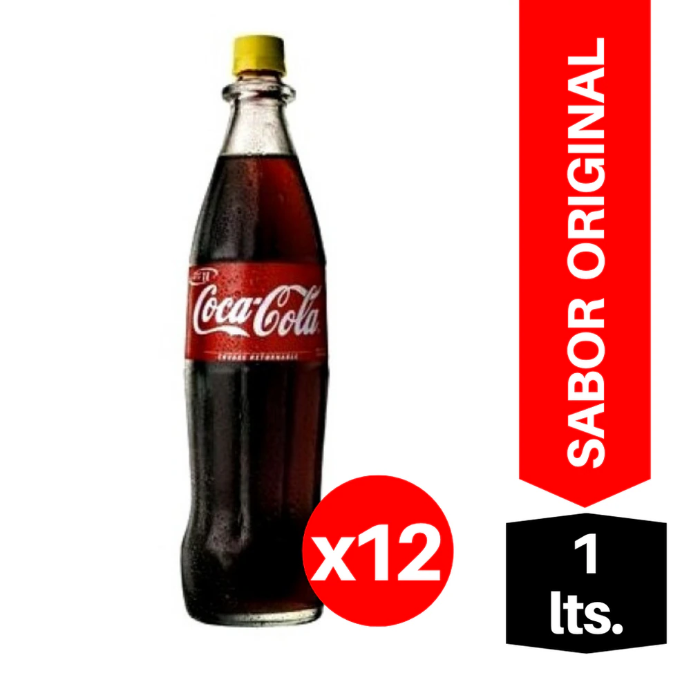 Gaseosa Coca Cola X   Vidrio Cajon 1lt X 12 Un
