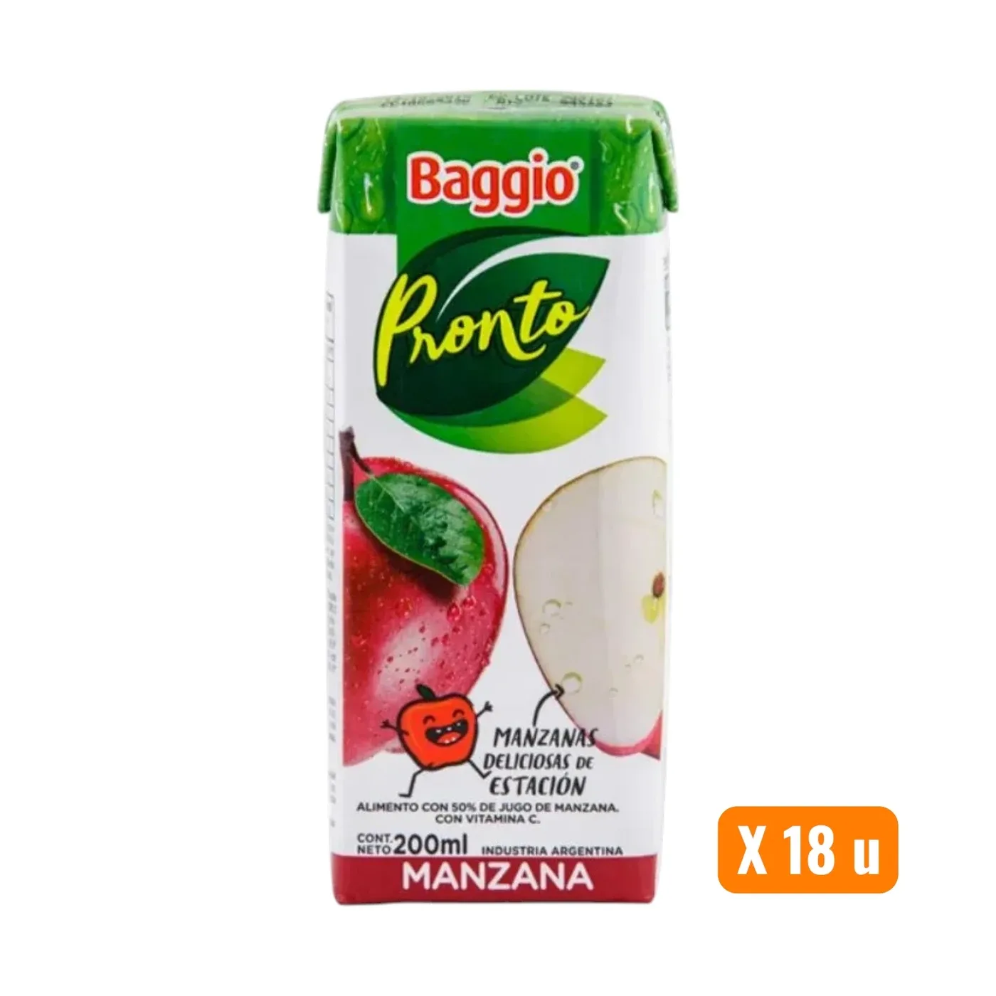 Jugo Manzana Baggio 1x  18 U X 200ml