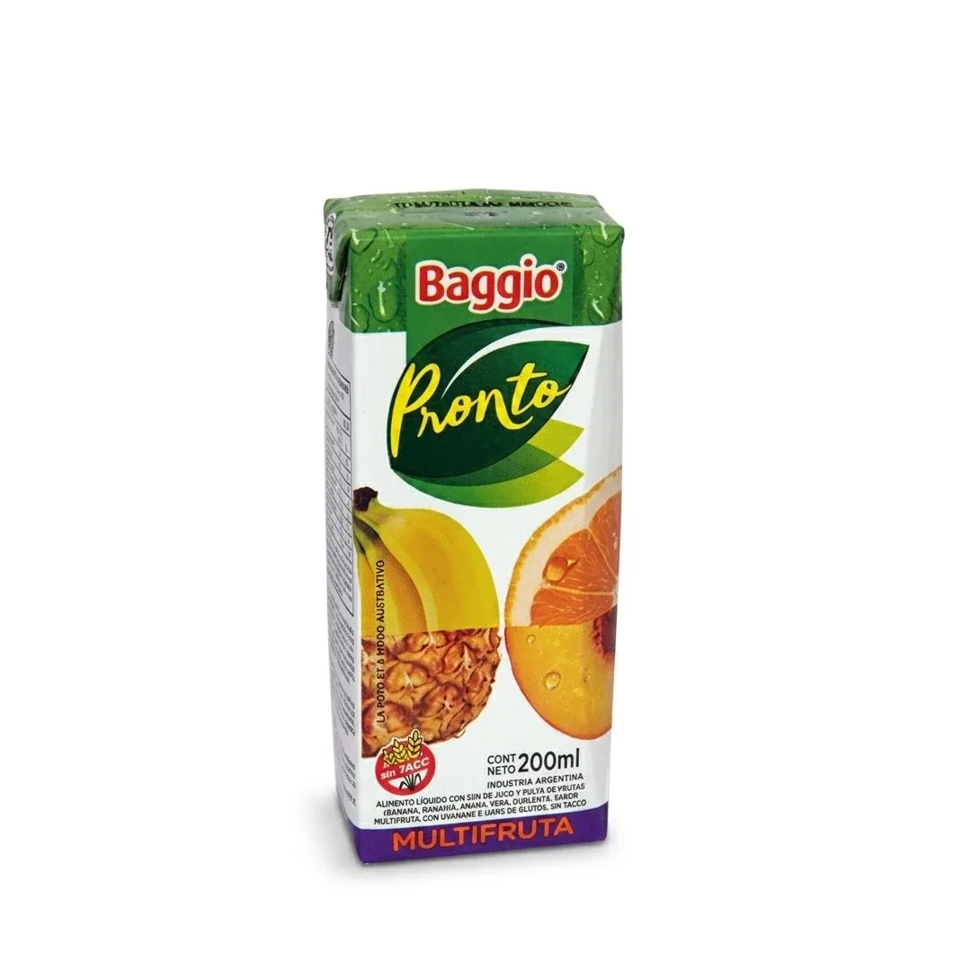 Jugo Multifruta Baggio 1x  18 U X 200ml