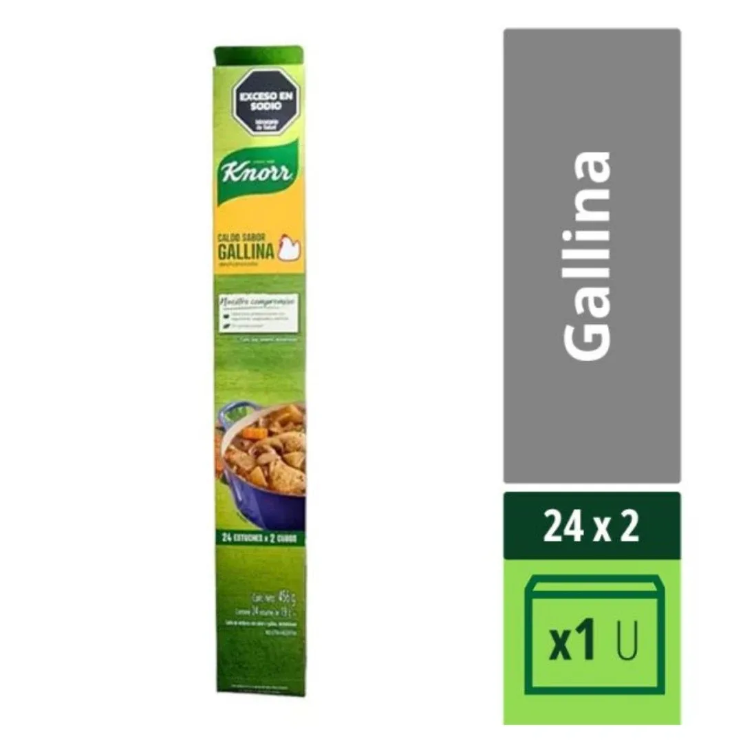 Caldo De Gallina Knorr 24x  24 U X Pack 24u