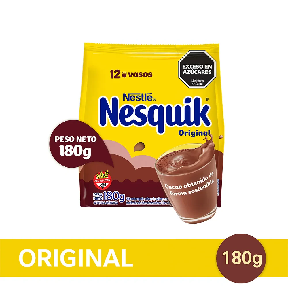 Chocolatada Nesquik X    Cacao 18 X 1 U X 180 Grs.