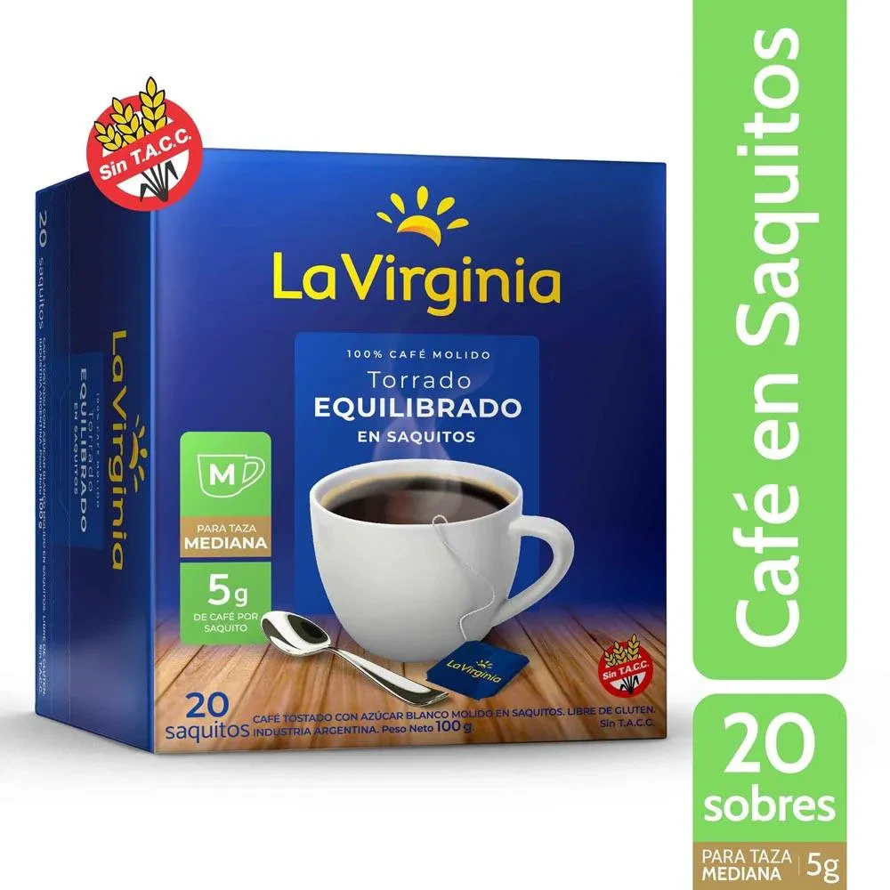 Almacen La Virginia X    Cafe En Saquitos 10 X 1 U X 20 Sob