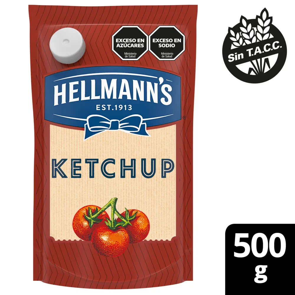 Aderezo Ketchup Hellmans X  1 500gr Ketchup