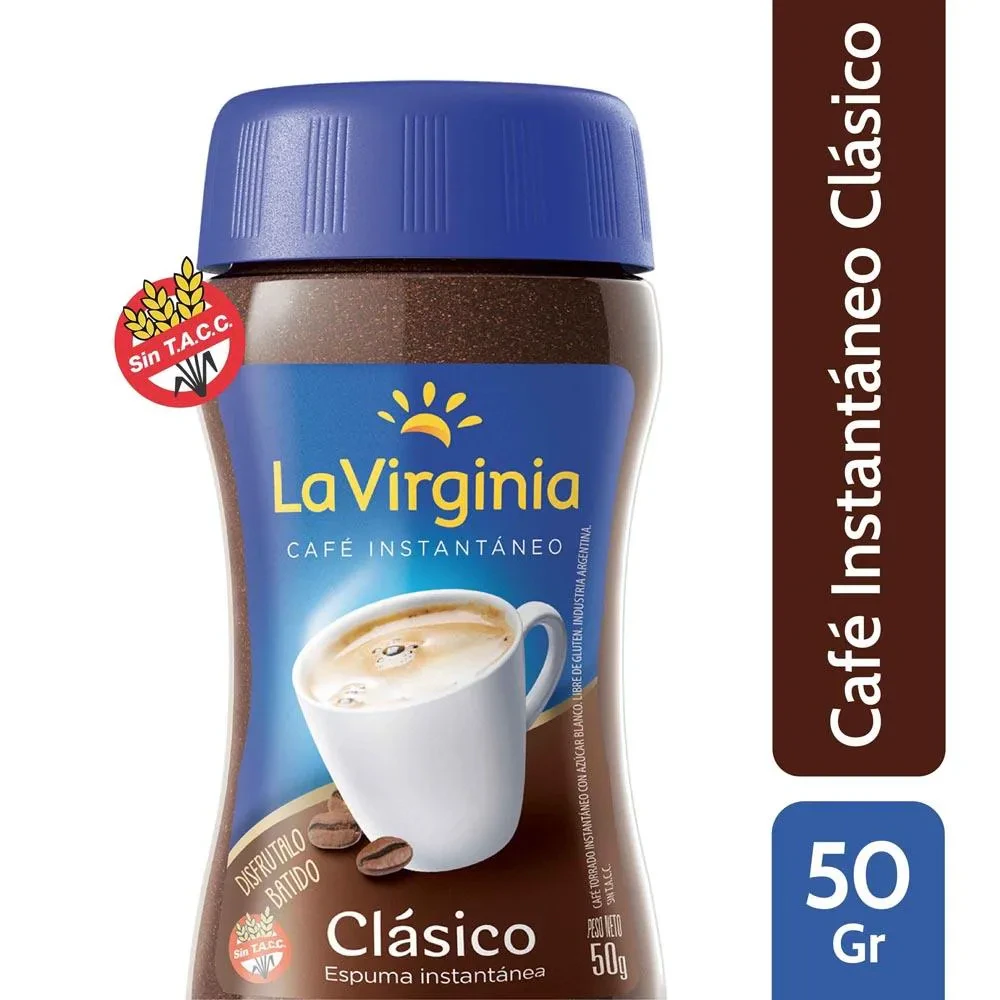 Cafe Isntantaneo La Virginia X   Clasico Frasco 50g