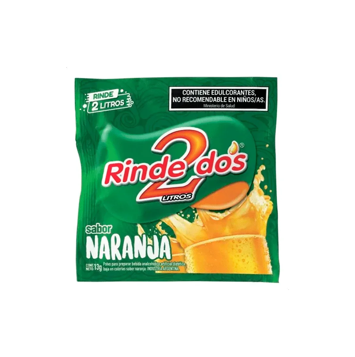 Jugo En Polvo Rinde 2 X   Naranja X 1l + 1l