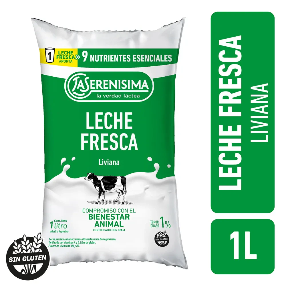 Leche La Serenisima X   Descremada  Sachet