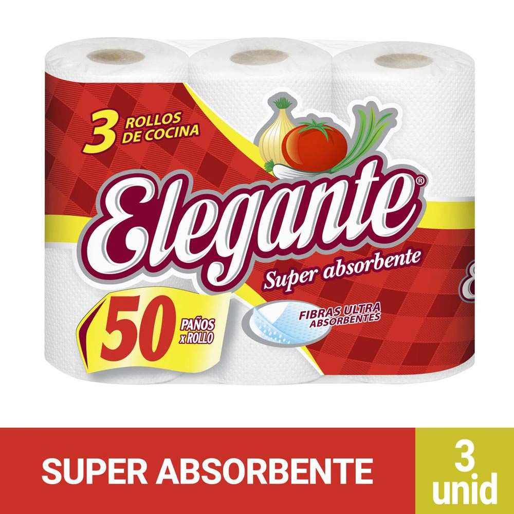 Papel De Cocina Elegante X   3x50paños X Unidad