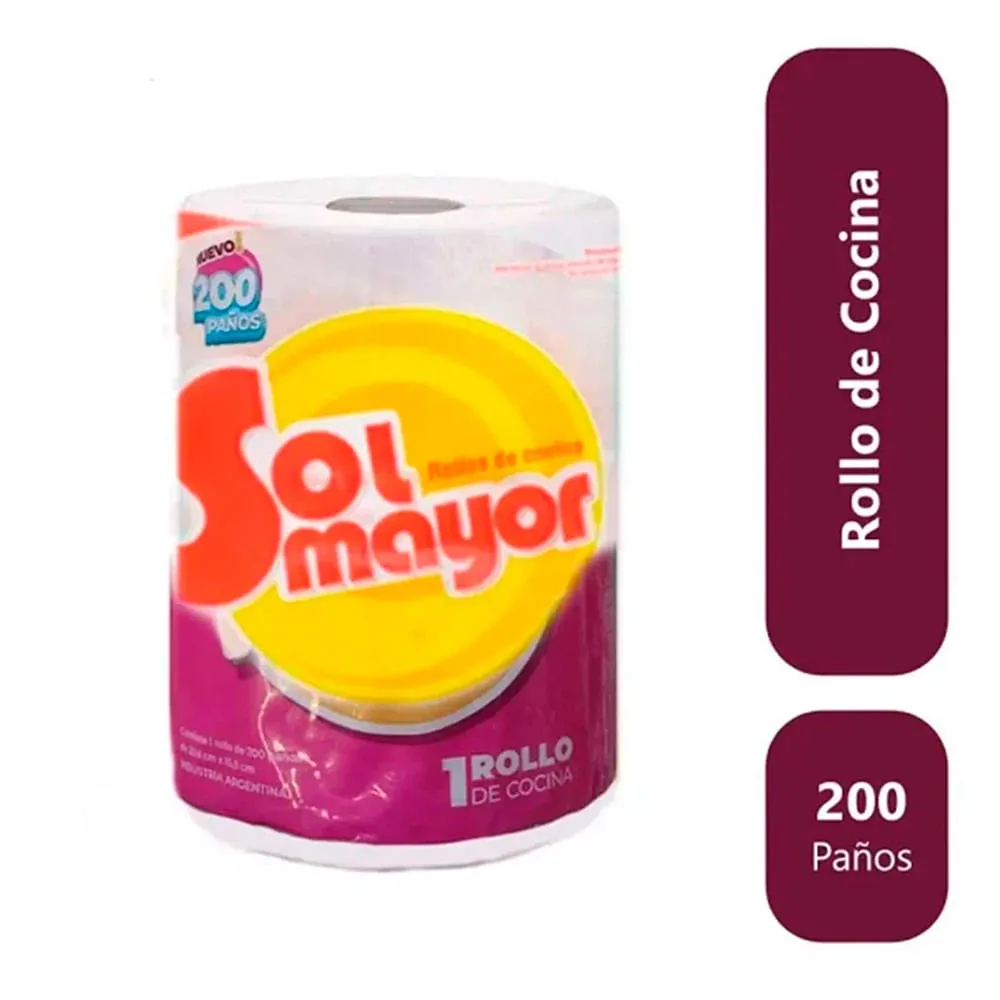 Papel De Cocina Sol Mayor X   200 Paños