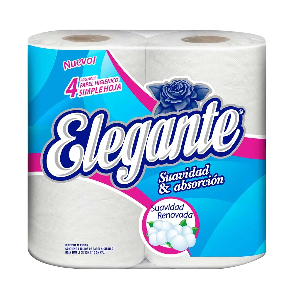 Papel Higienico Elegante X   4x30mts Por Unidad