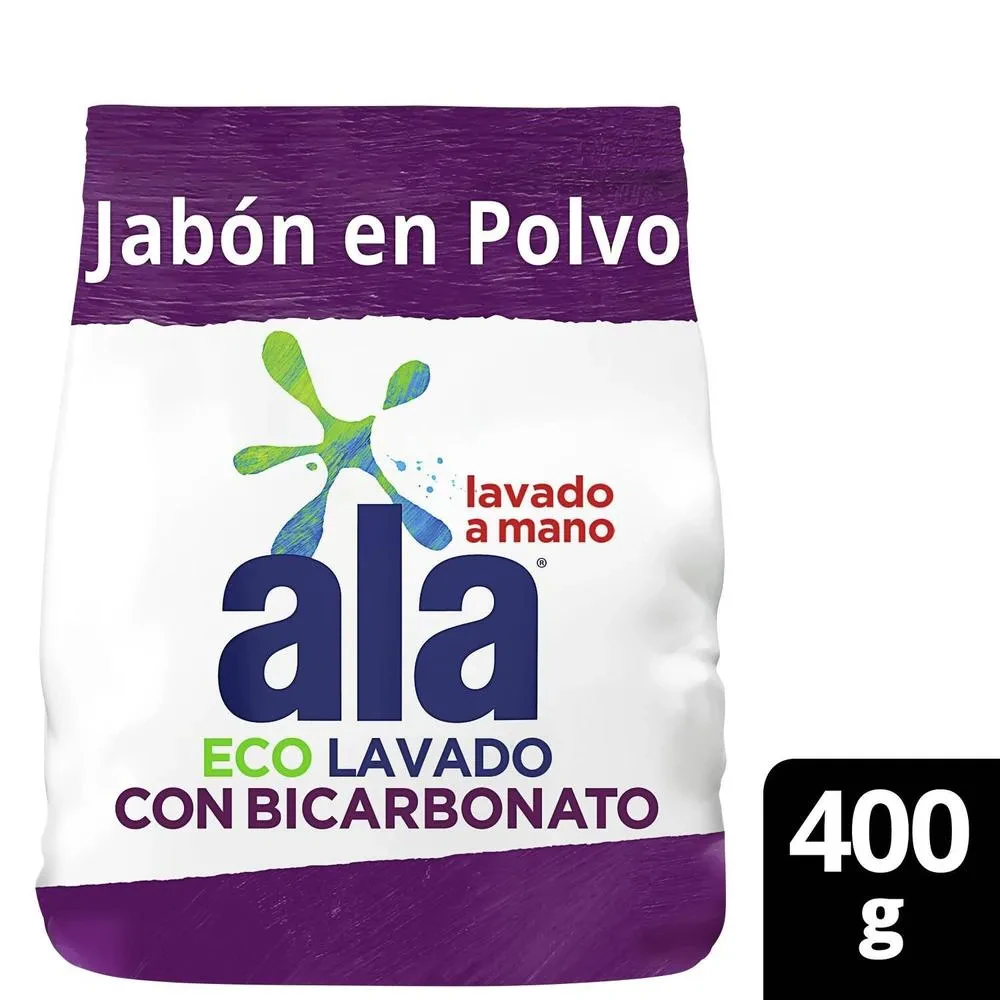 Jabon En Polvo Ala X   400g Violeta Bicarbonato