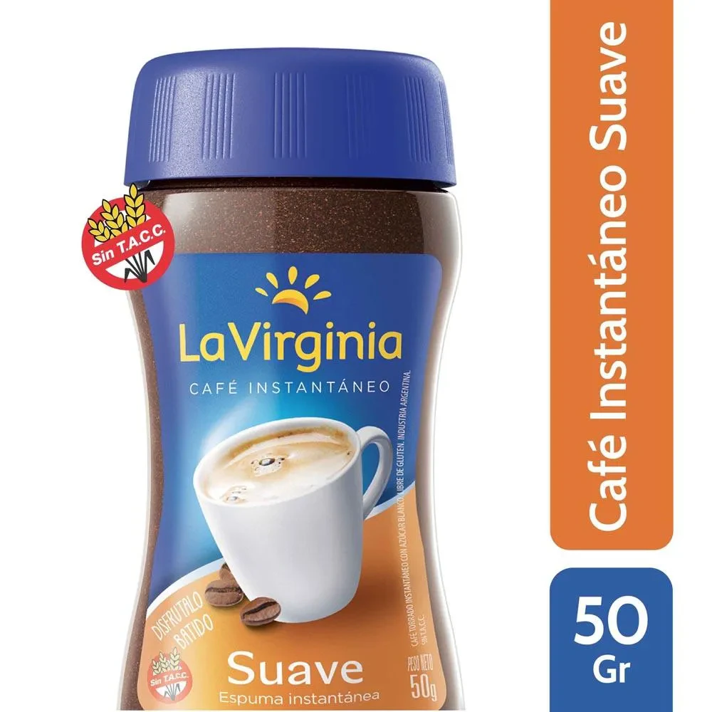 Cafe Isntantaneo La Virginia X   Suave Frasco 50g