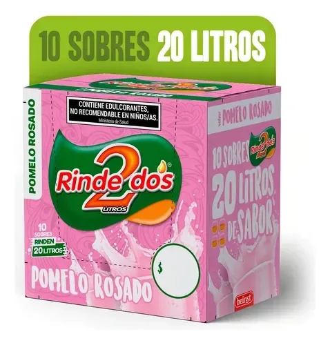Jugo El Polvo Rinde 2 X   Pomelo Rosado 1+1