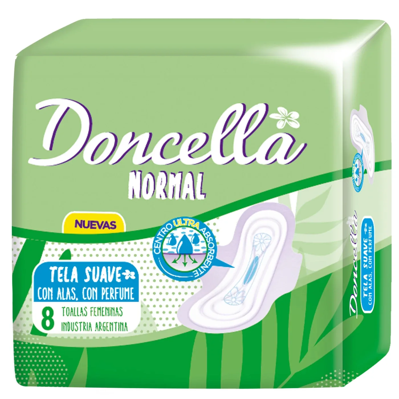 Toallas Femeninas Doncella 50x  1 U X Normal Con Alas Con Perfume 8...