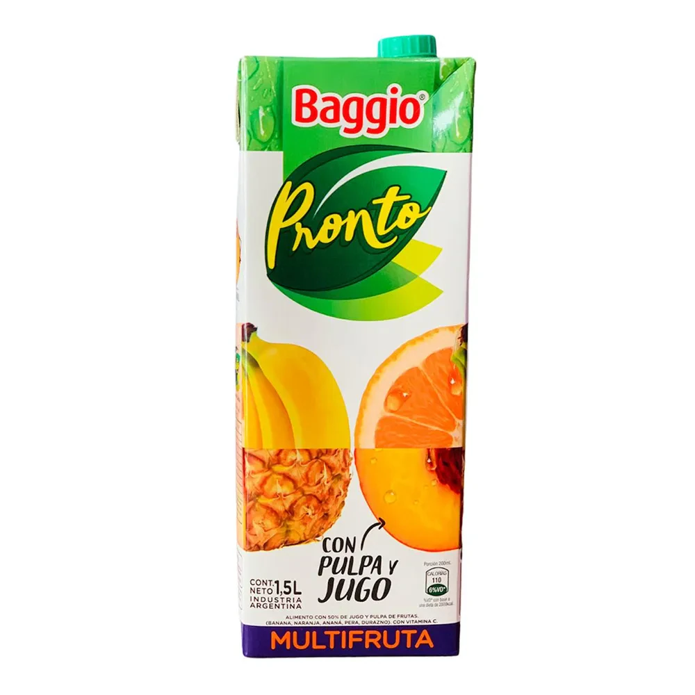 Jugo Baggio X   Baggio Pronto 1.5lt X Unidad Multi