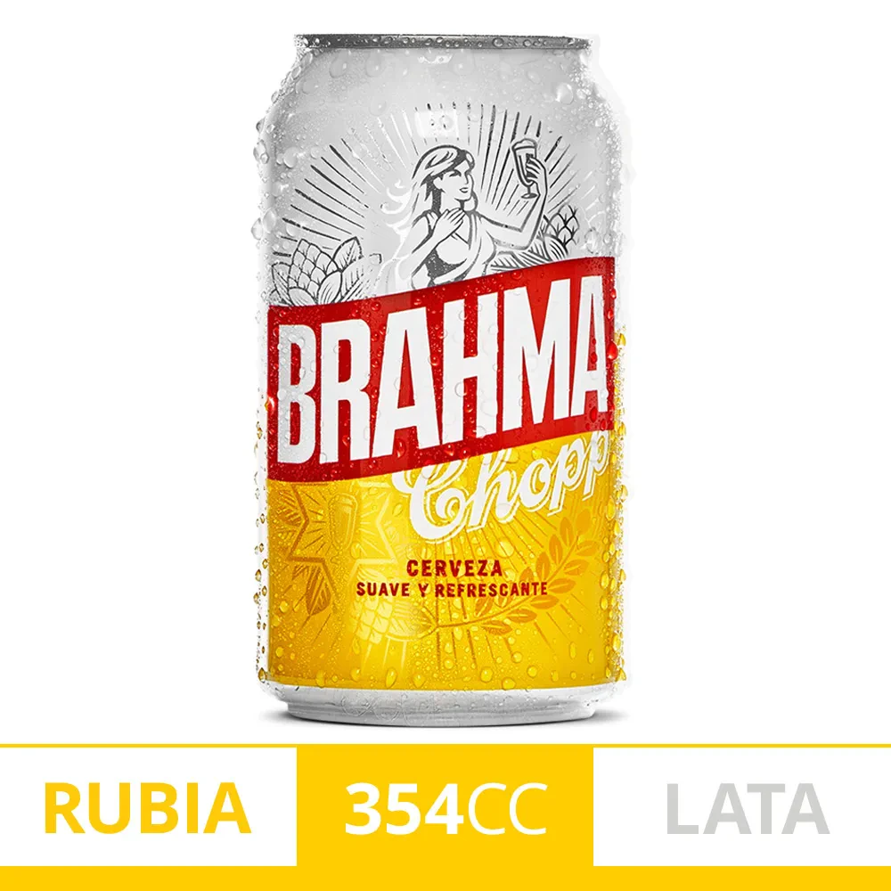 Cerveza Lata Brahma X   Chop 354cc X 24