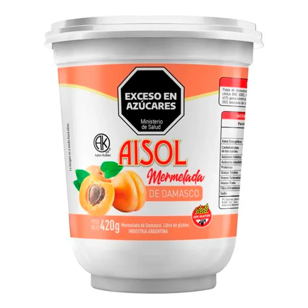Mermelada Aisol X   Damasco 420g