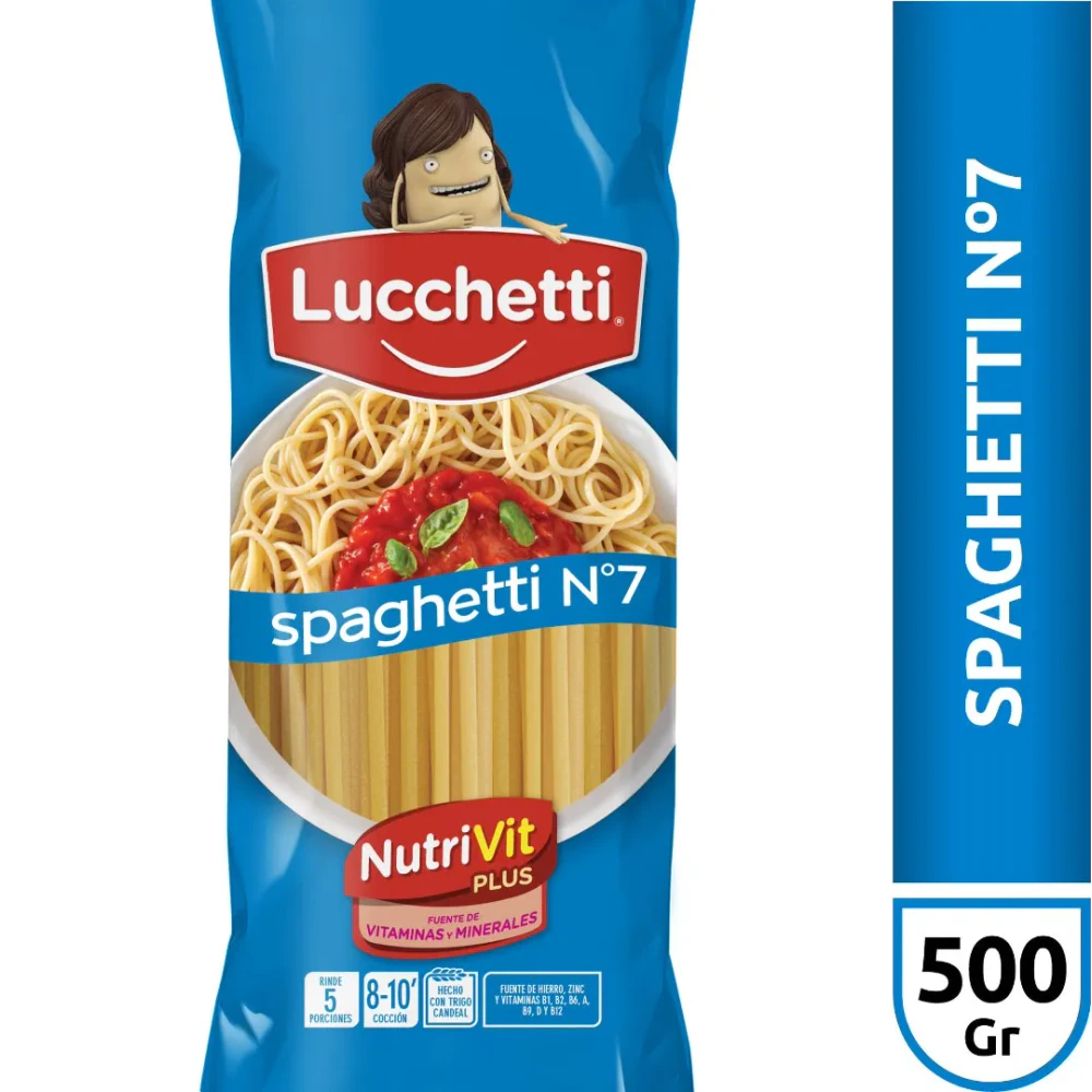Fideos Lucchetti X   Spaghetti 500gr