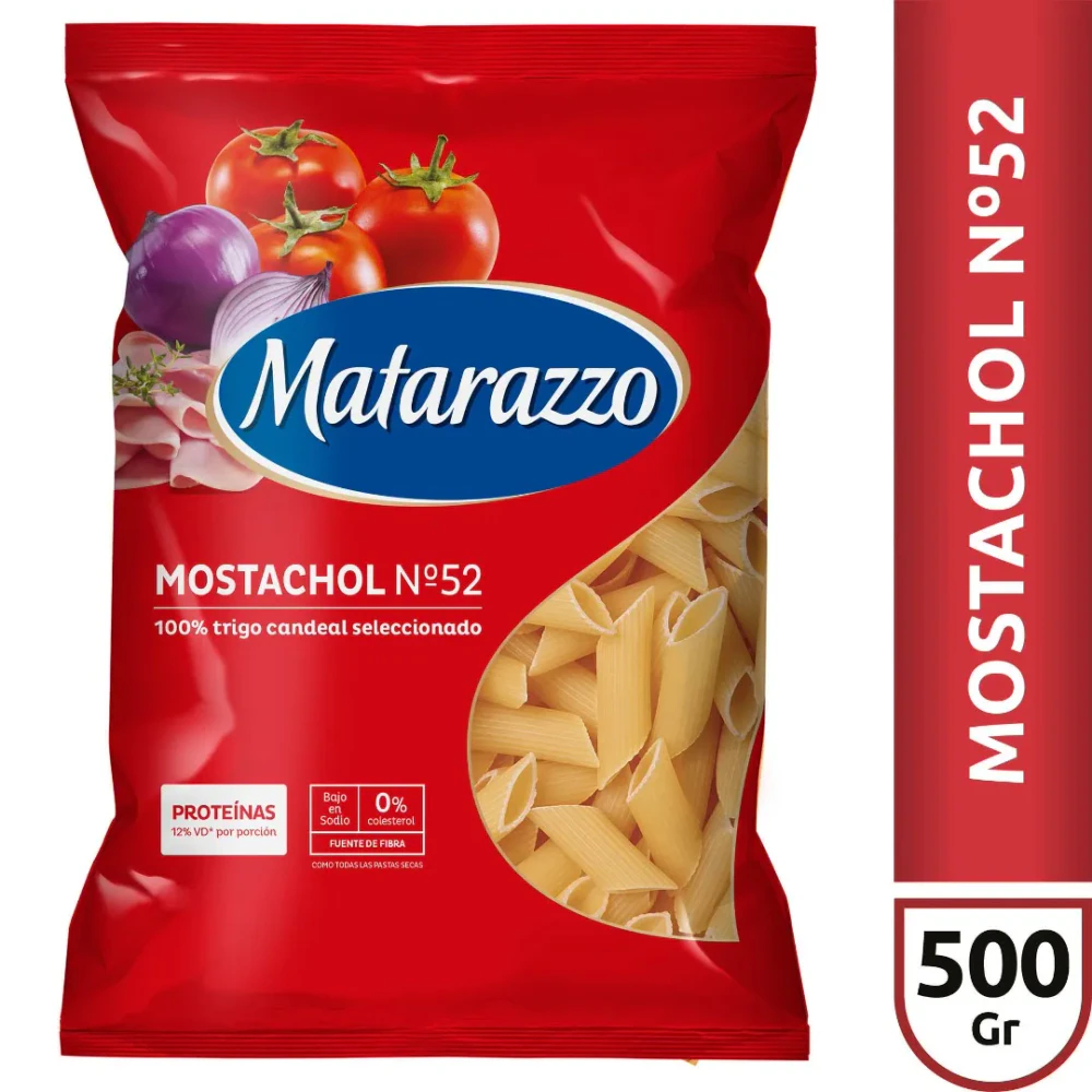 Fideos Matarazzo X   Mostachol 500gr