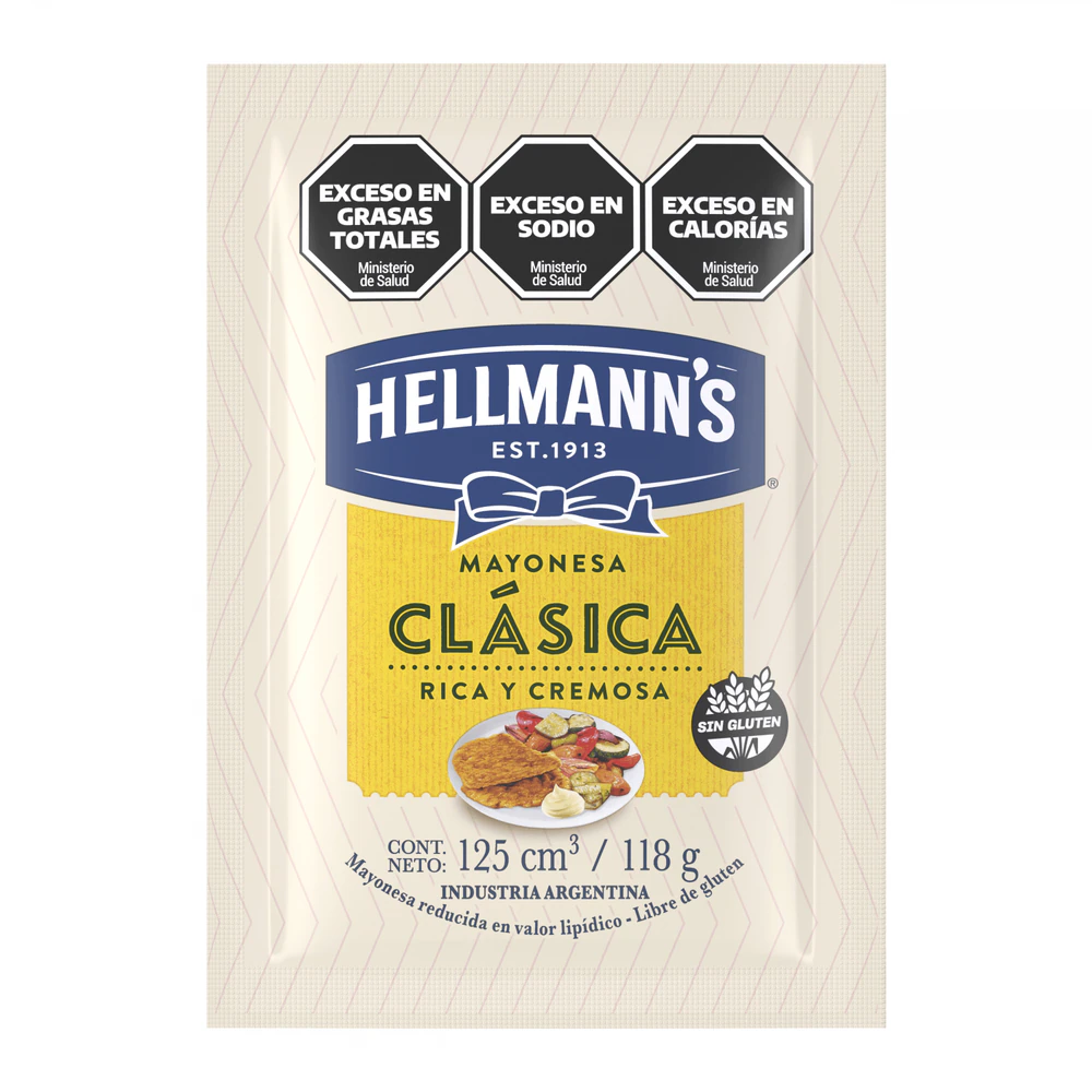 Aderezo Hellmanns X   Mayonesa 118g X Unidad