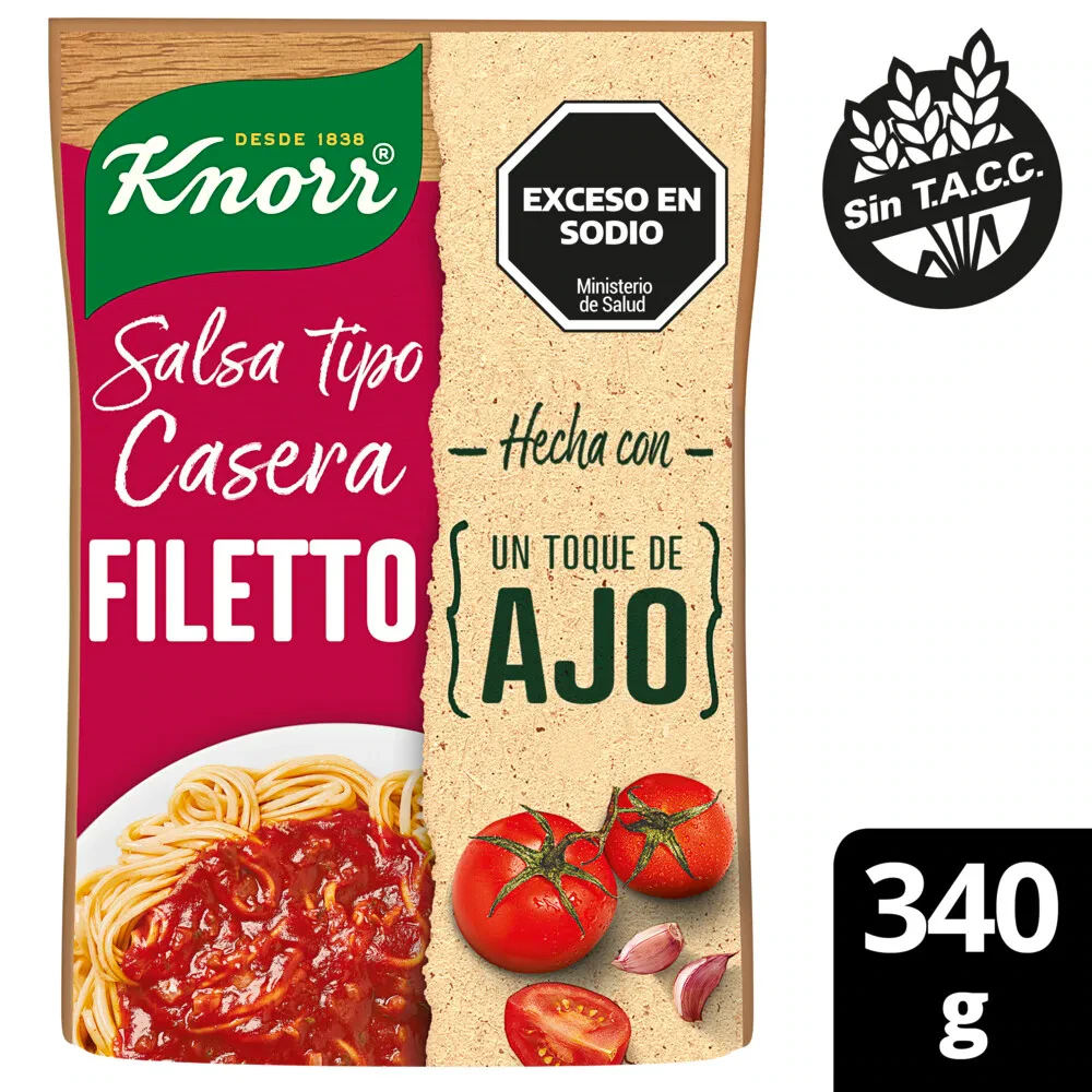 Salsa Lista Knorr X   Fileto 340g