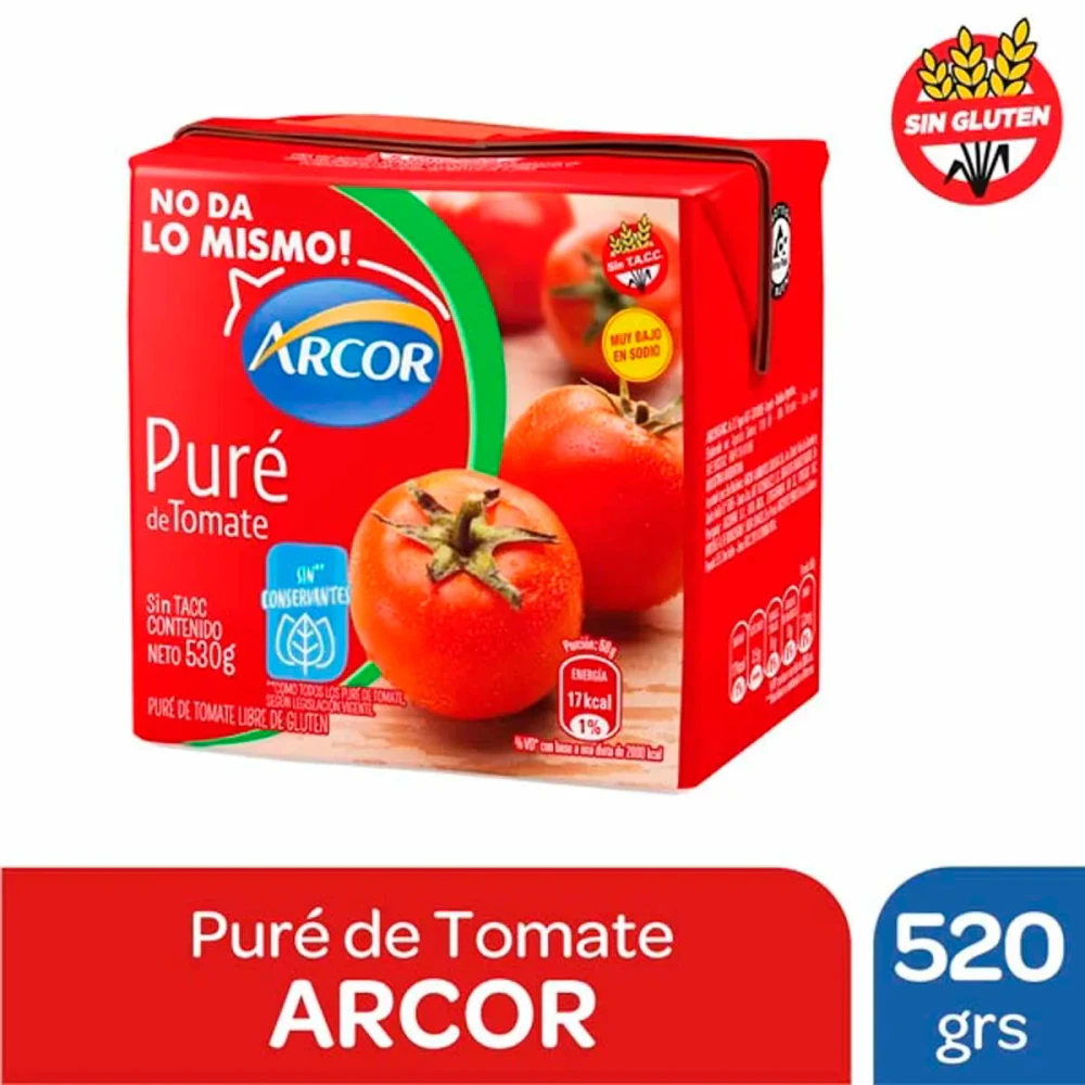 Pure De Tomate Arcor X   520g