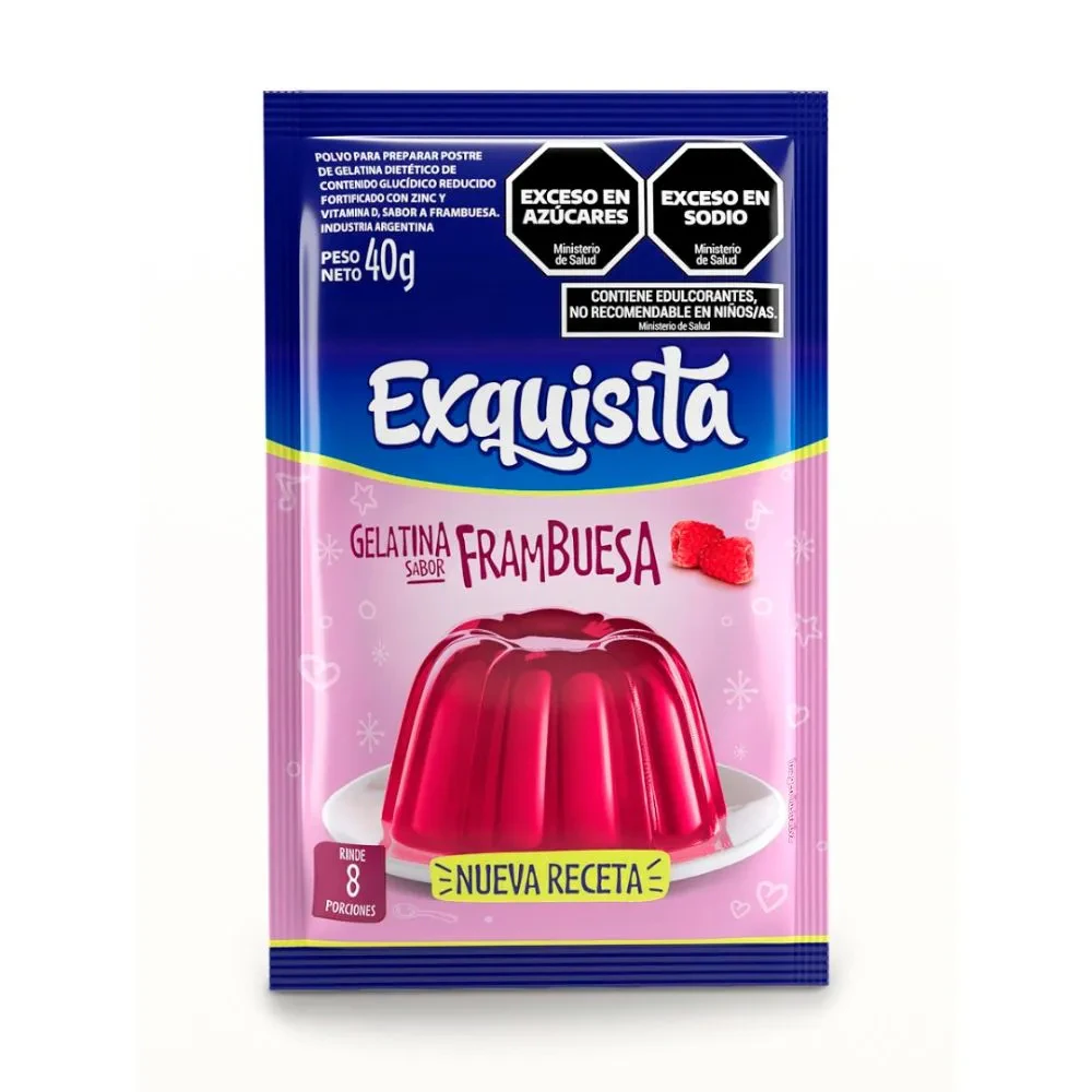 Gelatina Exquisita 15x  1 Frambuesa