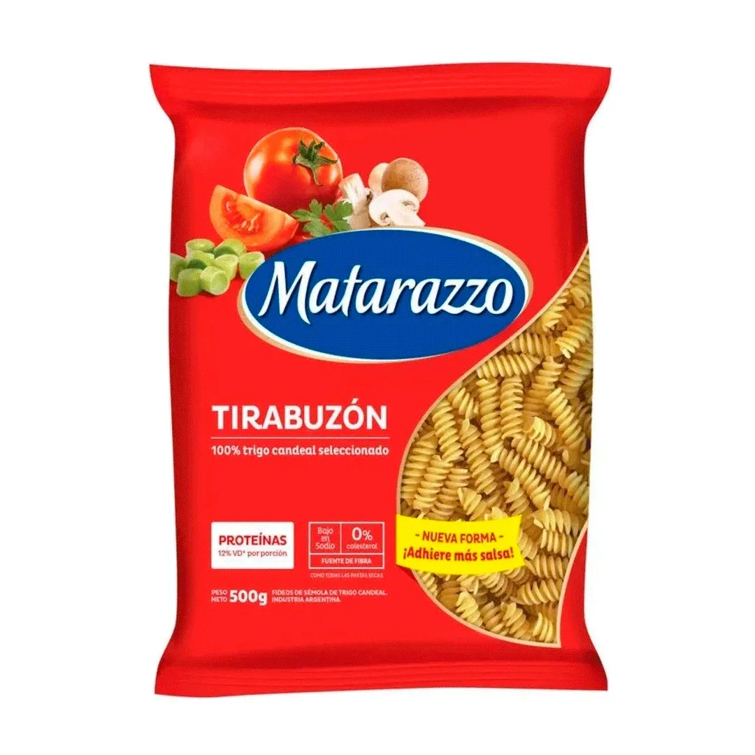 Fideos Matarazzo X   Tirabuzon 500gr