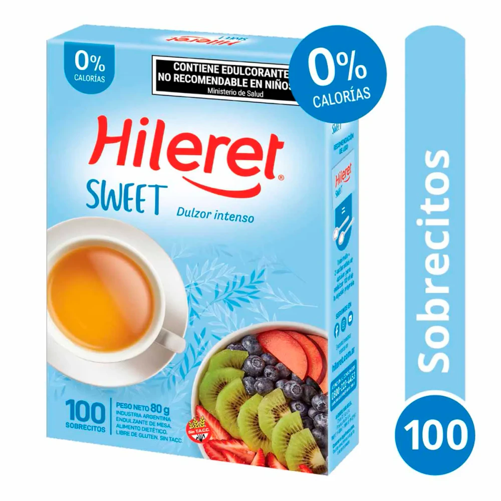 Azucar Hilleret 8x   100 Sobres Sweet X1