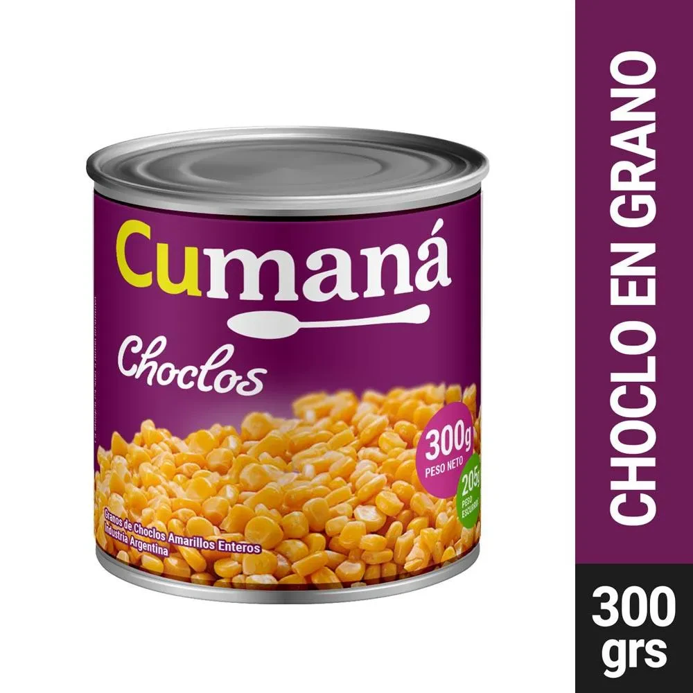 Choclos Cumana X  1 Granos Amarillos Enteros 300gr