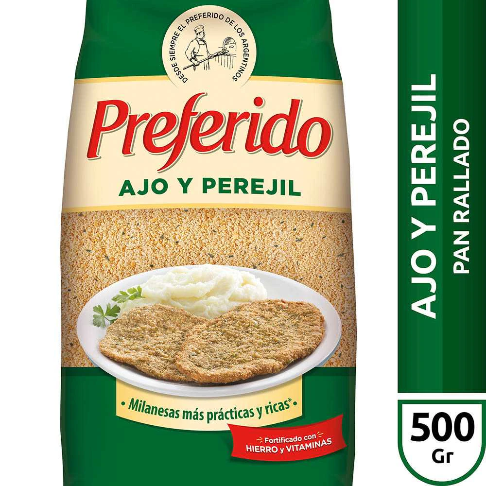 Pan Rallado Preferido 20x  1 500gr Ajo Y Perejil