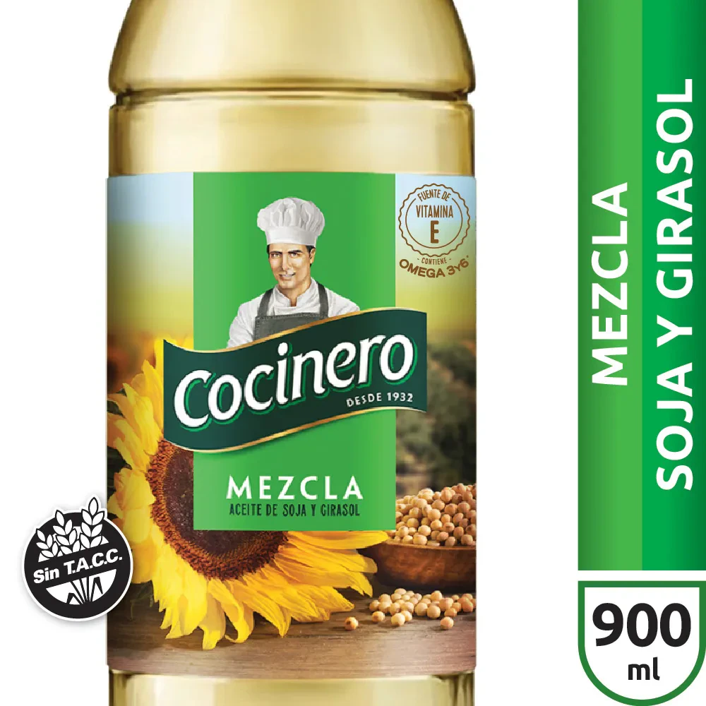 Aceite Cocinero X   Mezcla 900cc
