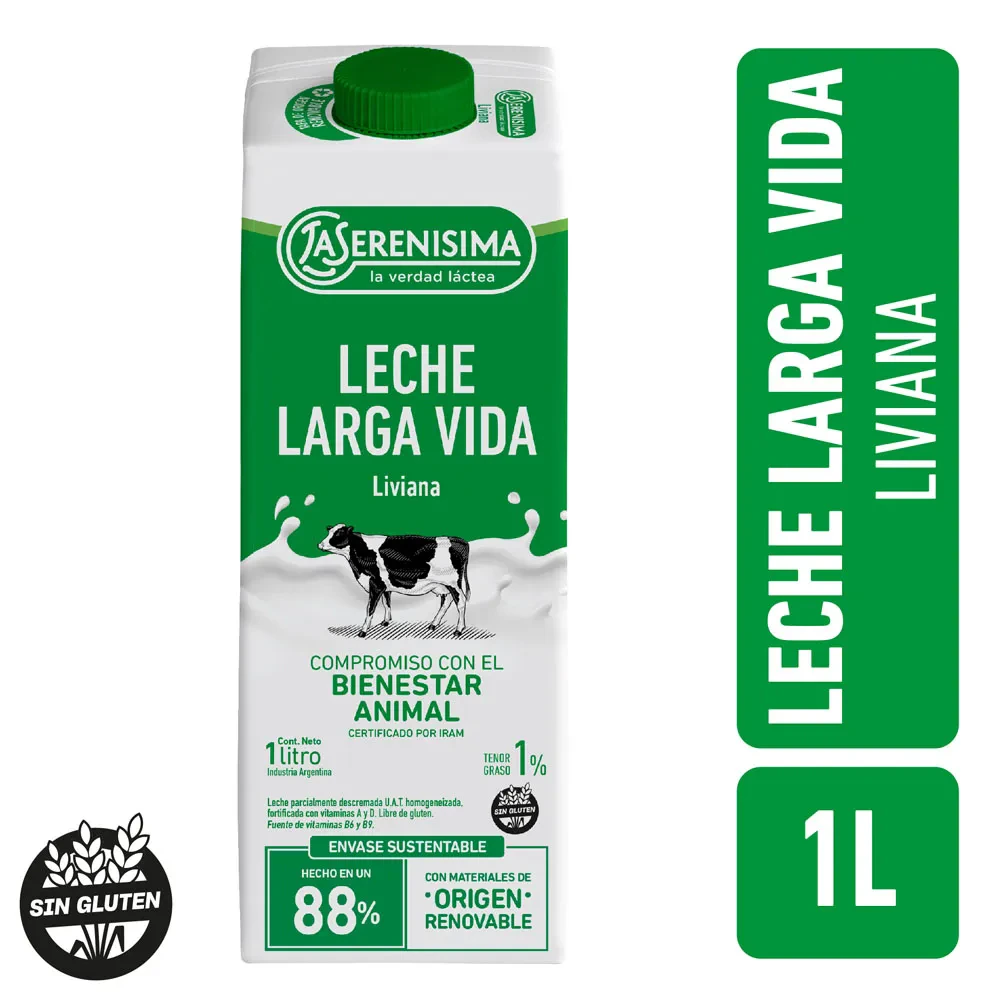 Leche Serenisima X  1 1l Descremada Caja