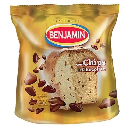 Fiestas Pan dulce Benjamin Chips Con Chocolate 400 g