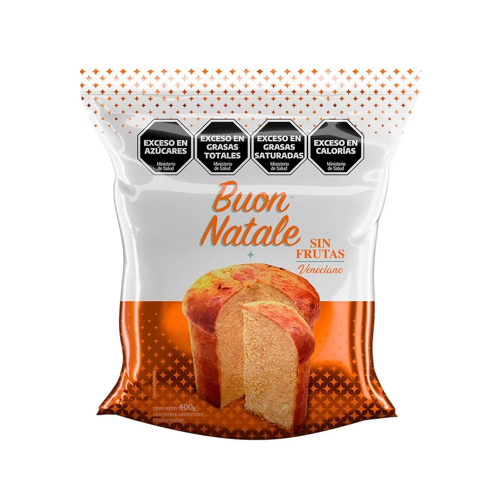 Pan dulces buon natale x    sin frutas 12 x 1 u x 400 gr